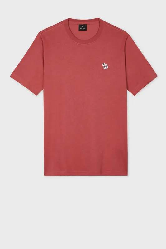 Paul Smith Mens Reg Fit Ss Tshirt Zebra Dark_pink Maat: S | Basic T-Shirts Outlet | Heren | Roze