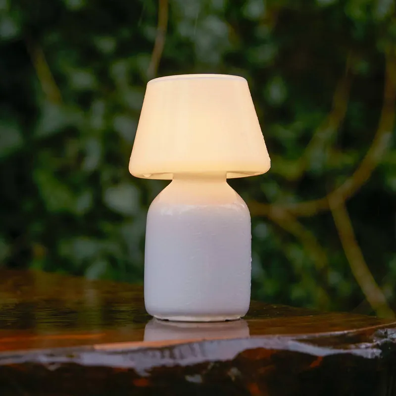 HAY Apollo Przenośna szklana lampa stołowa LED z akumulatorem