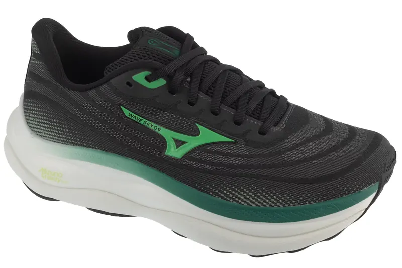 Mizuno Wave Sky 9 J1GC250255, Męskie, Czarne, buty do biegania, tkanina, rozmiar: 45