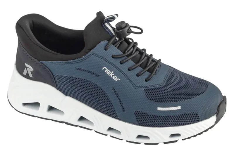 Rieker Sneakers N5257-14, Damskie, Granatowe, buty sneakers, tkanina, rozmiar: 36