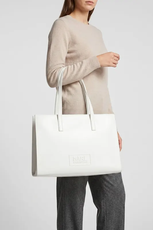 Karl Lagerfeld K/stone Tote Off White Maat: OS | Handtassen Outlet | Dames | Wit