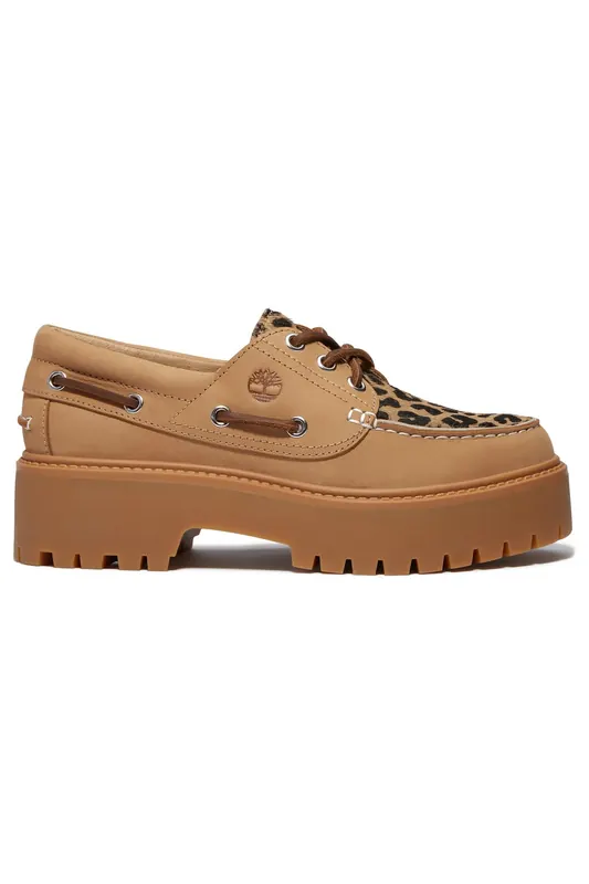 Timberland Stone Street Boat Shoe Medium Beige Nubuck Maat: 38.5 | Outlet | Dames | Beige