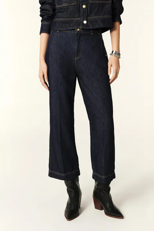 BA&SH Flare Brut Maat: 42 | Straight Jeans Outlet | Dames | Blauw