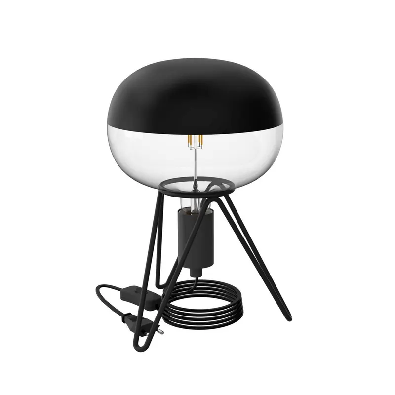 Calex Tripod lampa stołowa, czarna