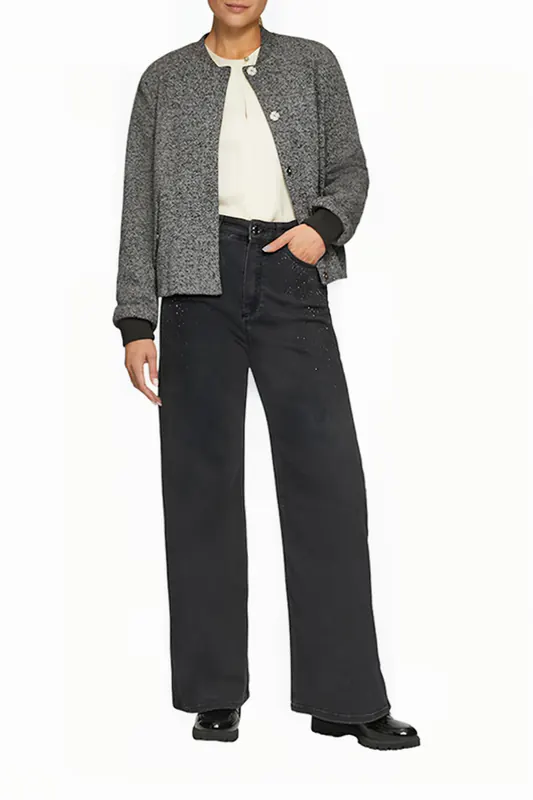 s.Oliver  Jacket Indoor Black Maat: 38 | Bomberjacks Outlet | Dames | Grijs