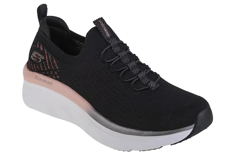 Skechers D'Lux Walker Let It Glow 149366-BKRG, Damskie, Czarne, buty sneakers, tkanina, rozmiar: 39