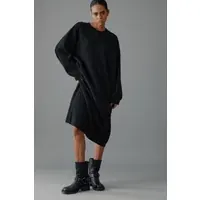 Mikuta The Black Oversized Knitted Dress Maat: M | Midi Jurken Outlet | Dames | Zwart