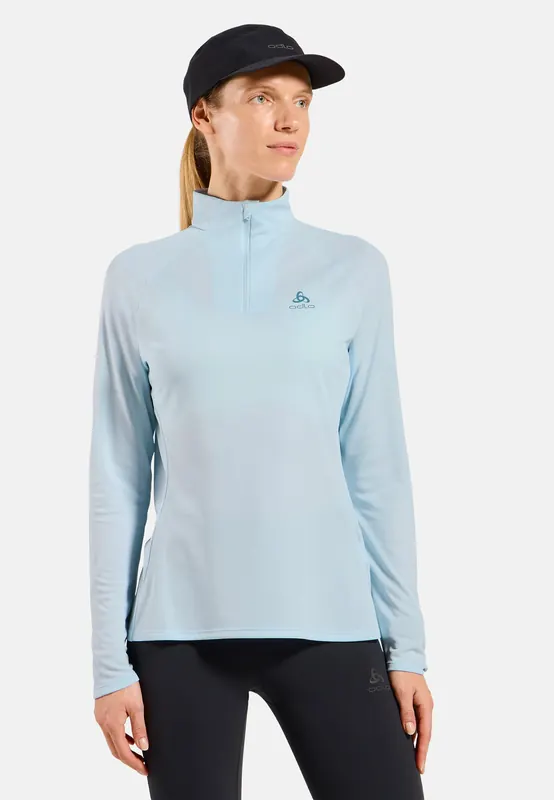 Bluza damska ODLO Mid layer ESSENTIAL 1/2 ZIP niebieska (S)