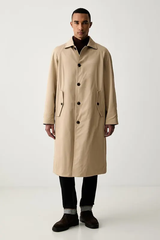 Trussardi płaszcz dwustronny męski wełniany