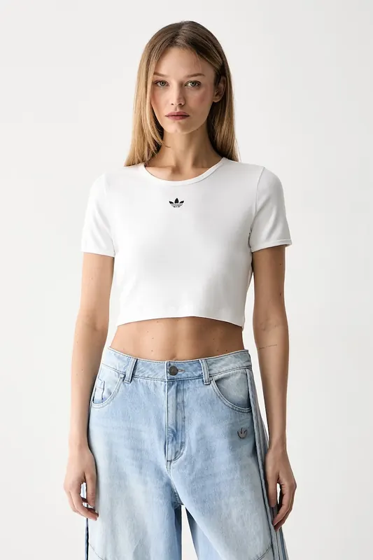 adidas Originals crop top damski z bawełną Essentials