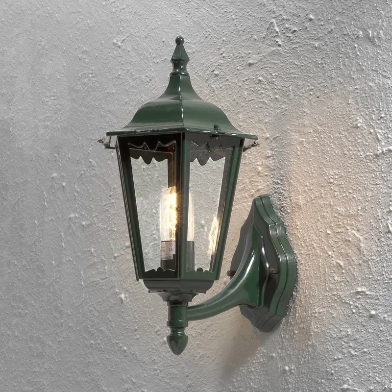 Kinkiet zewnętrzny Firenze, zielony, oprawa górna, 48 cm
