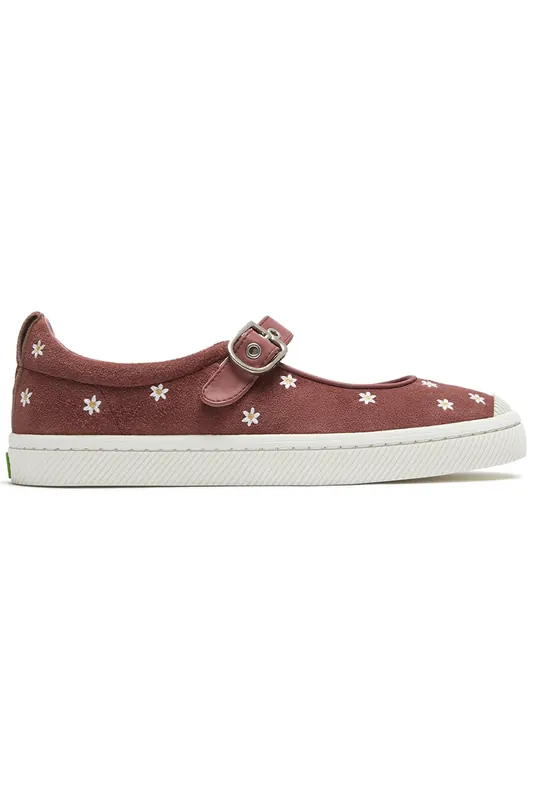 Cariuma Oca Suede Mary Jane Withered Rose Embroidered Flowers Maat: 38 | Sneakers Outlet | Unisex | Bruin