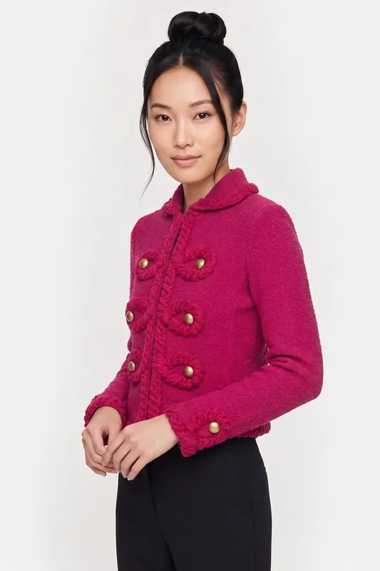Moschino Knitted Jacket Purple Maat: 38 | Blazers Outlet | Dames | Roze