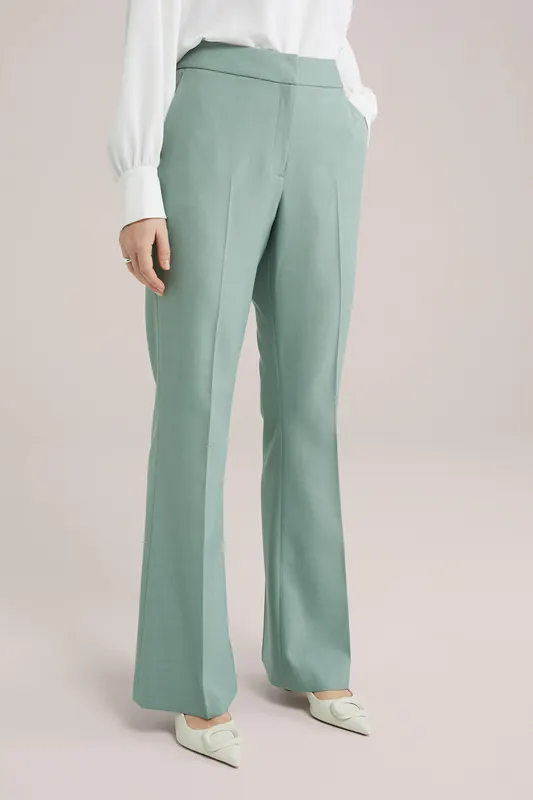 We Fashion Trouser Pastel Green Maat: 38 | Pantalons Outlet | Dames | Groen