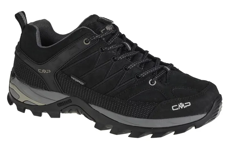 CMP Rigel Low WP 3Q13247-73UC, Męskie, Czarne, buty trekkingowe, skóra zamszowa, rozmiar: 41