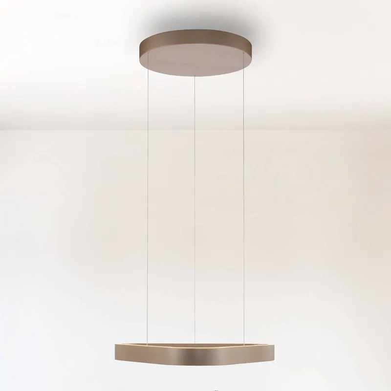 Paul Neuhaus lampa wisząca LED Q-Stretto, brązowa, 60 cm
