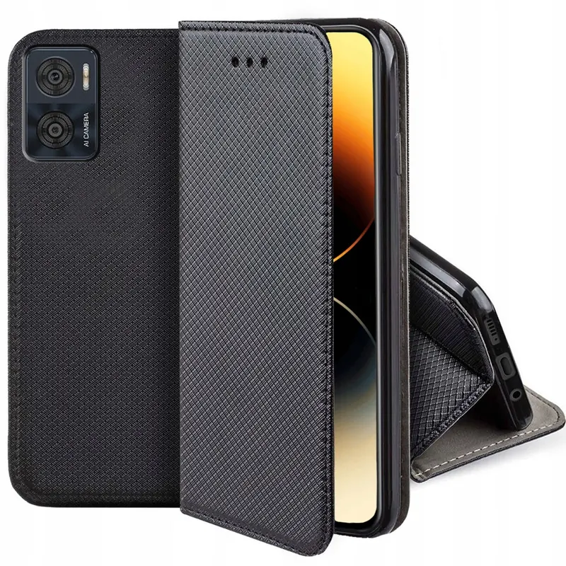 Etui Do Motorola Moto E22 E22i Book Magnet Portfel Smart Kabura Kratka