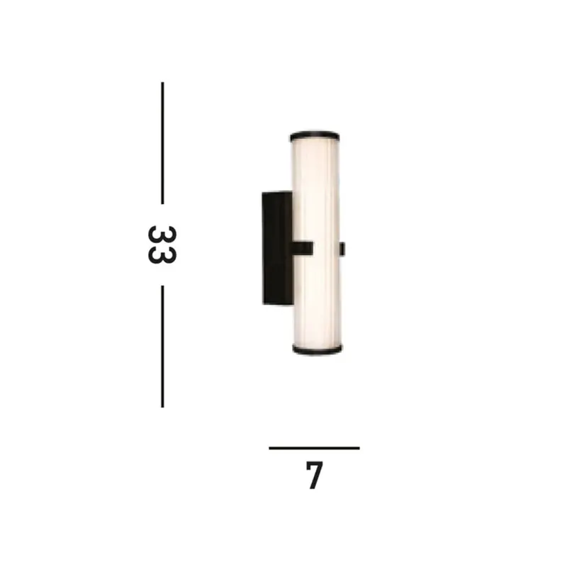Kinkiet LED Clamp, stal czarny/biały, szkło, IP44