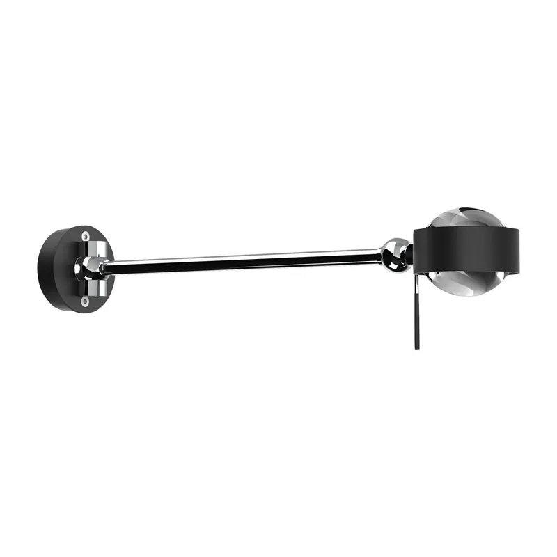 Soczewki Puk Mini Hotel LED 30cm przezroczyste, czarne/chromowe