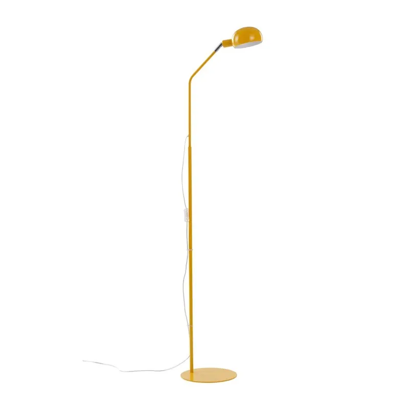 Żółta metalowa lampa stojąca z elastyczną konstrukcją (wysokość 146 cm) Lincon – Jotex