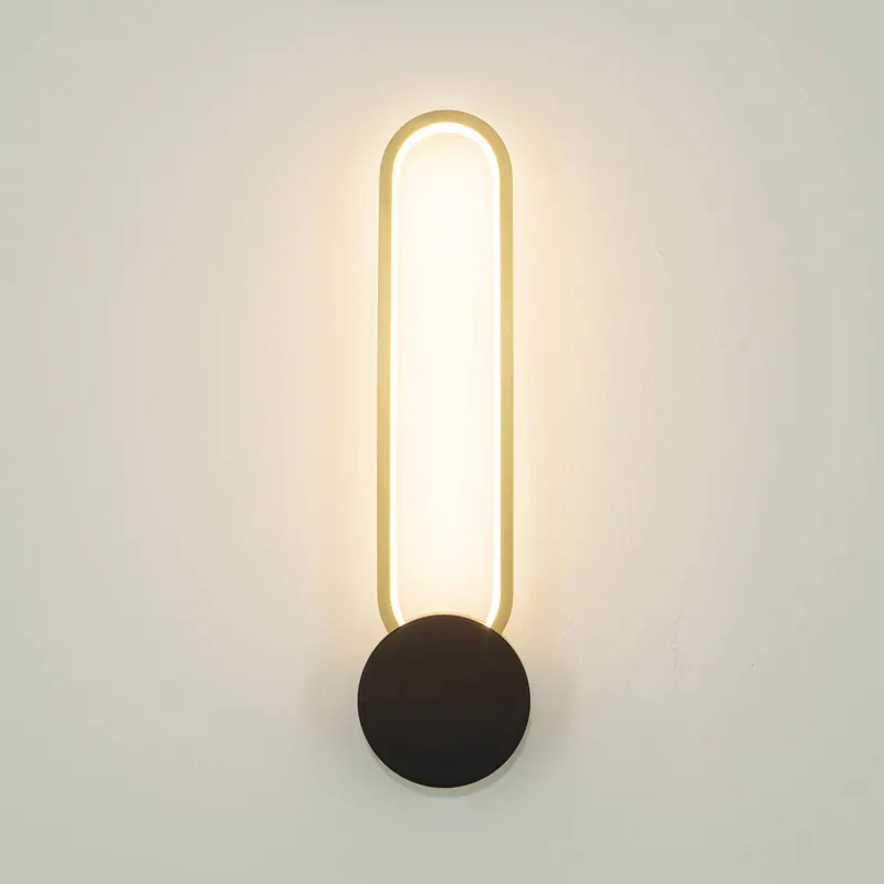 Kinkiet LED 23102, złoto/czerń, szerokość 10 cm, metal, ściemniany