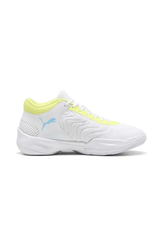 PUMA Unisex Court Pro 2 White-vibrant Blue Maat: 37 | Trainingsschoenen Outlet | Unisex | Wit
