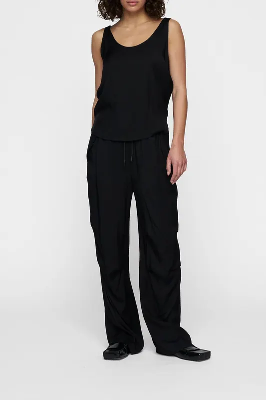10DAYS Safari Pants Black Maat: L | Wijde Broeken Outlet | Dames | Zwart