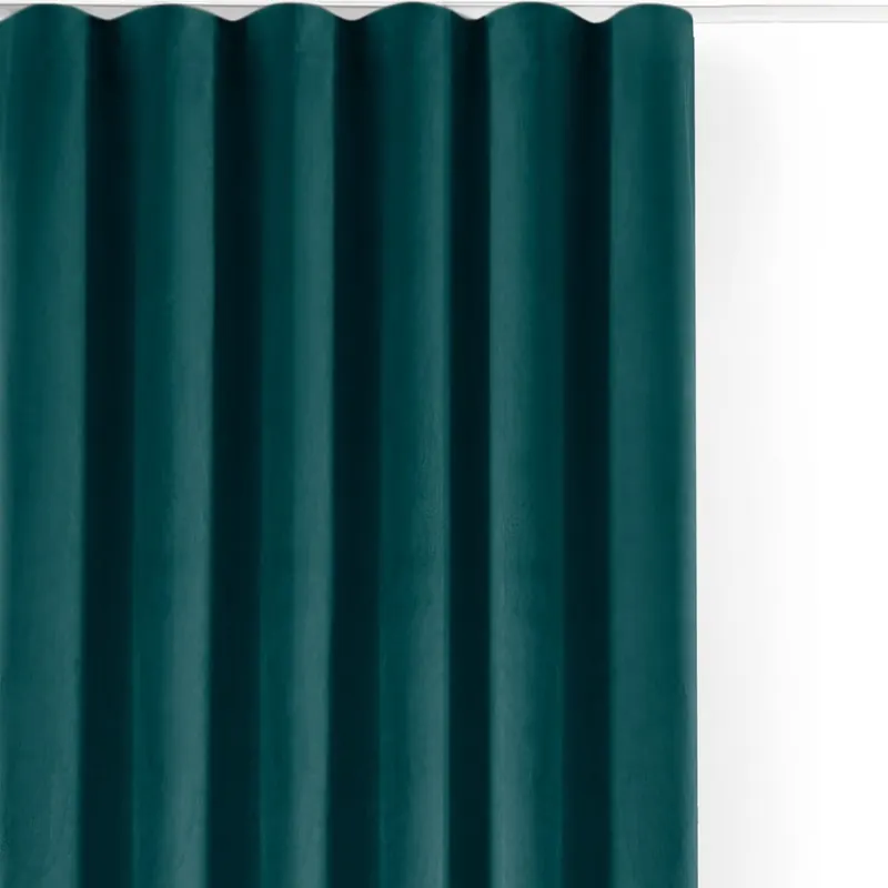 Morska aksamitna zasłona częściowo zaciemniająca (dimout) 530x225 cm Velto – Filumi