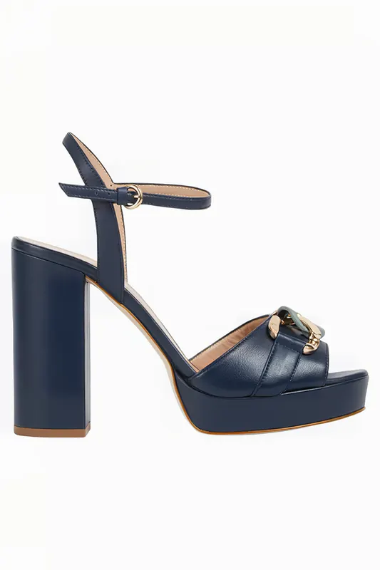 LK Bennett Maria Sandal Navy Maat: 40 | Sandalen Outlet | Dames | Blauw