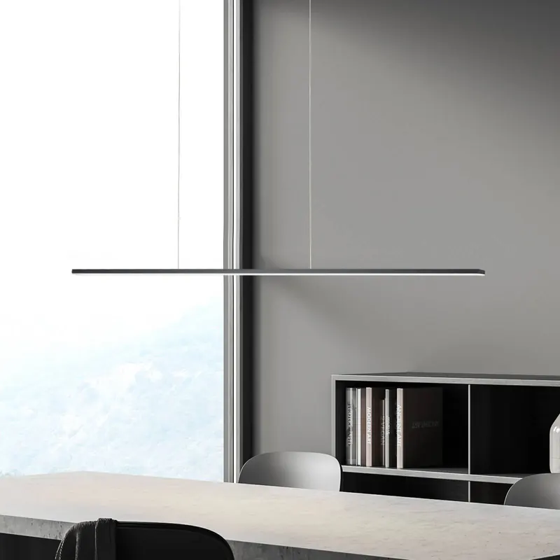 Żyrandol LED Bopp Baseline 2.0, czarna, długość 119 cm
