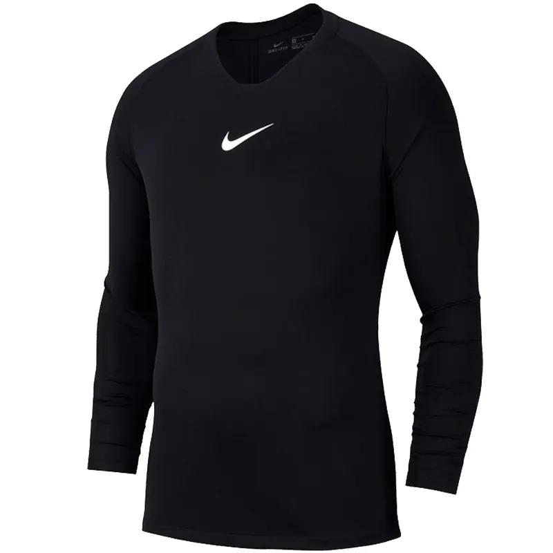 Nike Dry Park First Layer LS Jr Longsleeve AV2611-010, Dla chłopca, Czarne, longsleevy, poliester, rozmiar: M