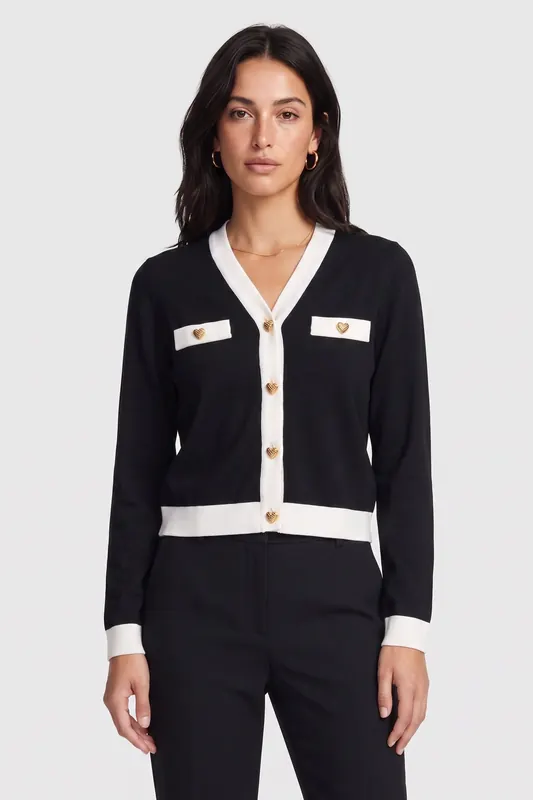 Moschino Knitted Jacket Black Maat: 38 | Sweaters Outlet | Dames | Zwart