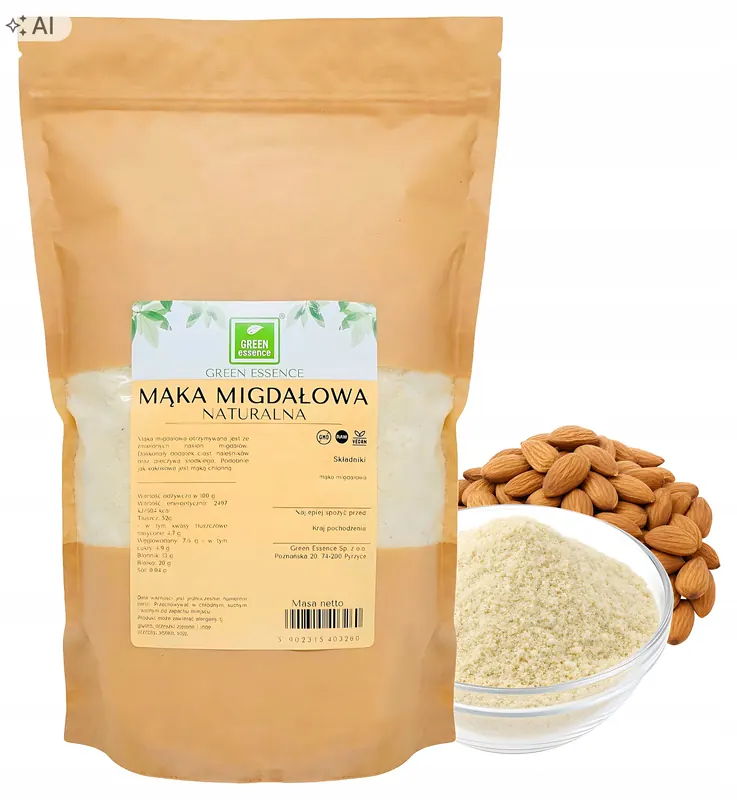 Mąka Migdałowa 1kg keto dieta migdały mielone mączka z migdałów drobna vege