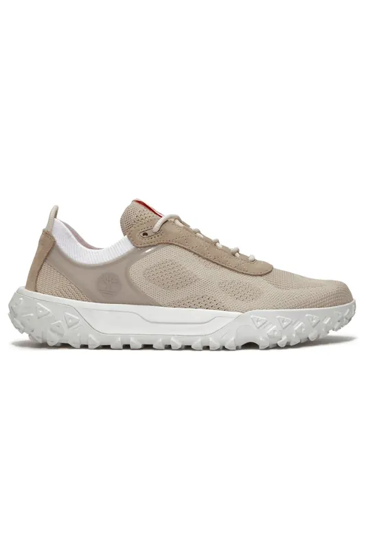Timberland Low Lace Up Sneaker Light Taupe Maat: 44.5 | Sneakers Outlet | Heren | Wit