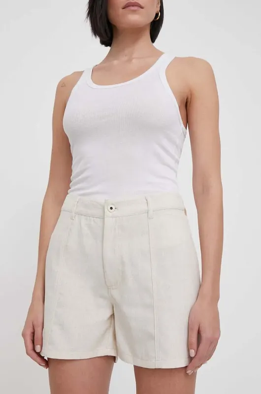 Pepe Jeans szorty z domieszką lnu TILLY
