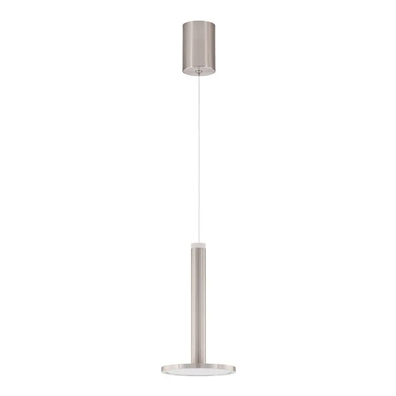 Metalowa lampa wisząca LED w kolorze matowego srebra ø 15 cm Palencia – Nova Luce