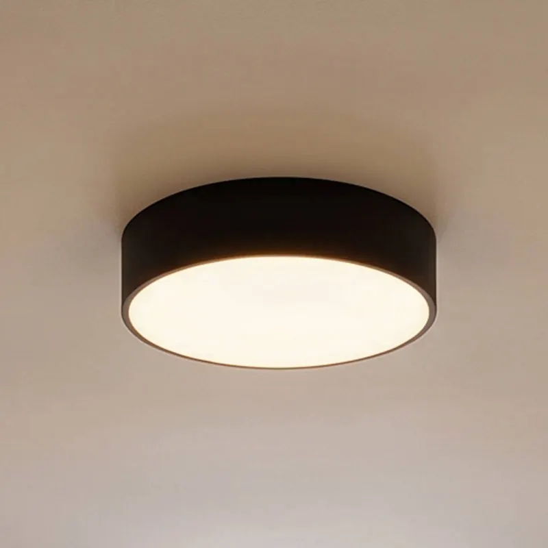 Lampa sufitowa Cleo, Ø 30 cm, IP20, czarna, metal, E27