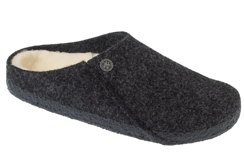 Birkenstock Zermatt Sherling FE 1015090, Unisex, Czarne, kapcie, filc, rozmiar: 36