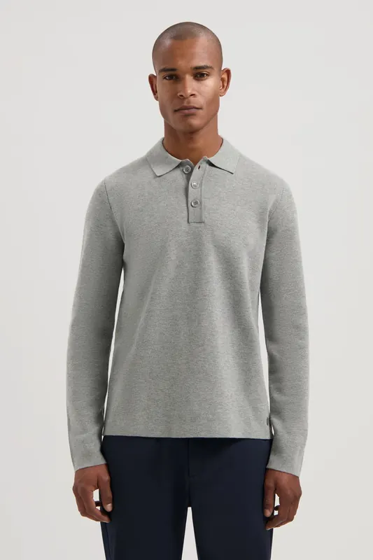 Dstrezzed Ds_chev Polo Ghost Grey Maat: L | Longsleeves Outlet | Heren | Grijs