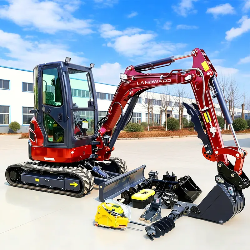 Minikoparki 2500kg Silnik Kubota 25KM Koparka Gąsienicowa Maszyny Budowlane/Górska Przemysłowa Minibagger Koparka Rolnicza 1-3T Dostosowane do Potrzeb