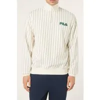 FILA Statuto Loose Pinstriped Half Zip Sweatshirt Egret / Black | Maat: S | Sweaters Outlet | Heren | Wit
