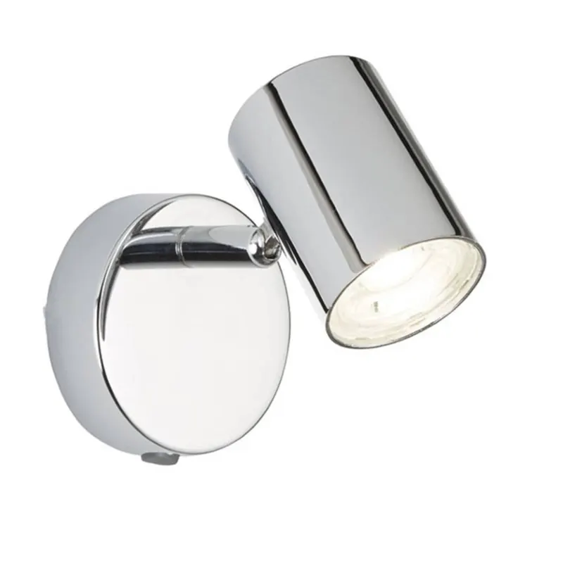 Reflektor ścienny LED Rollo chrom z przełącznikiem