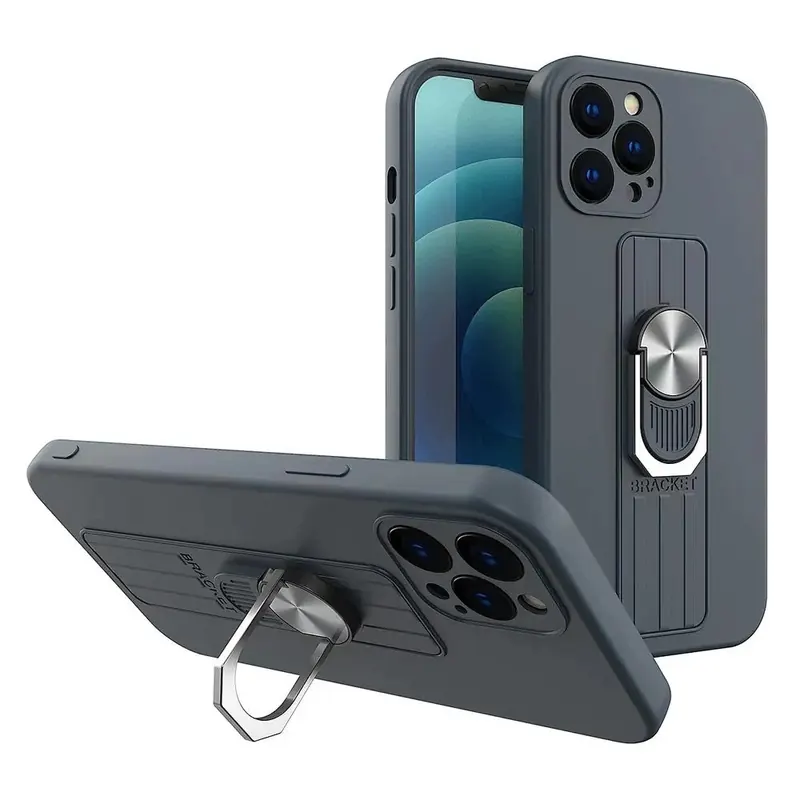 Ring Case silikonowe etui z uchwytem na palec i podstawką do Samsung S21