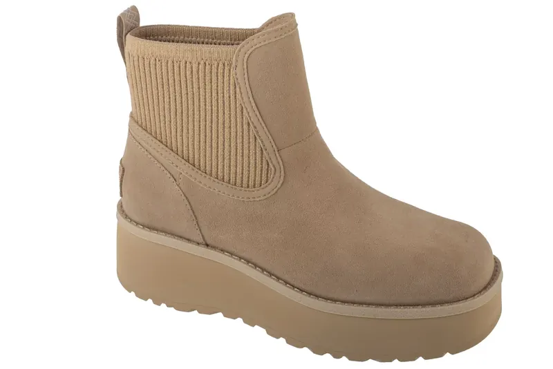 UGG Cityfunc Chelsea Boot 1173258-MDSD, Damskie, Beżowe, buty zimowe, skóra zamszowa, rozmiar: 41