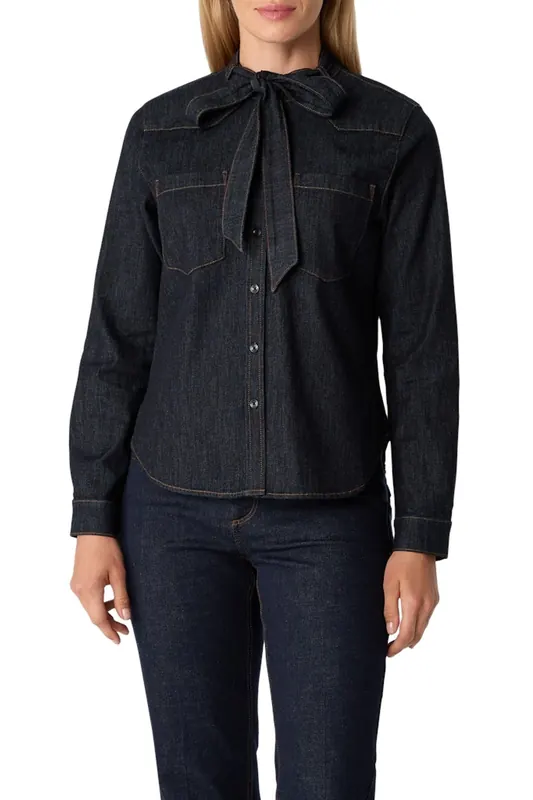Comma  Blouses Blue Denim Maat: 34 | Blouses Outlet | Dames | Blauw