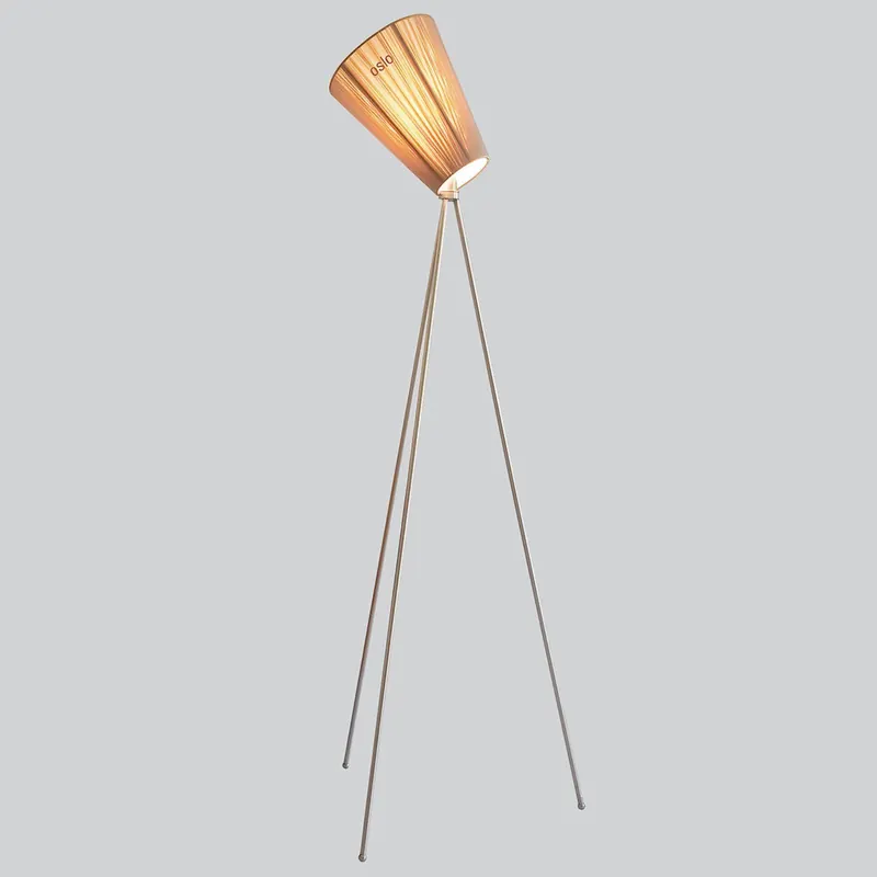 Northern Oslo Wood lampa podłogowa stal/beż
