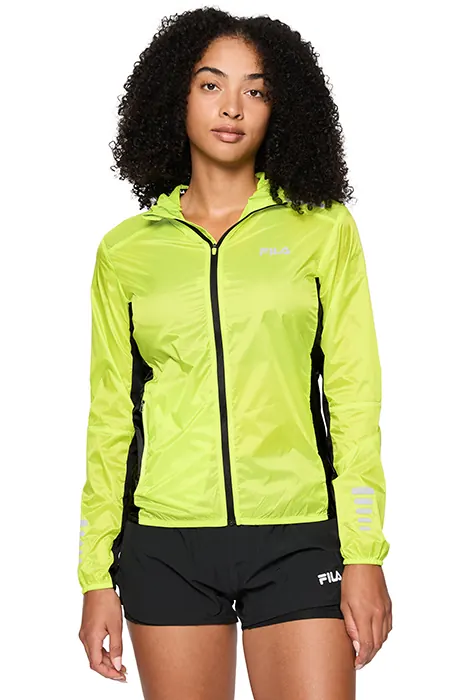 FILA Roncadelle Packable Running Jacket Acid Lime-black Maat: L | Sport Jassen Outlet | Dames | Zwart