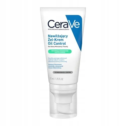 CeraVe Oil Control żel-krem matujący 52 ml ceramidy niacynamid skóra tłusta
