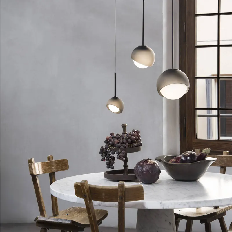 Żyrandol IDEAL LUX Bloom, średnica 30 cm, czarna, metal/szkło