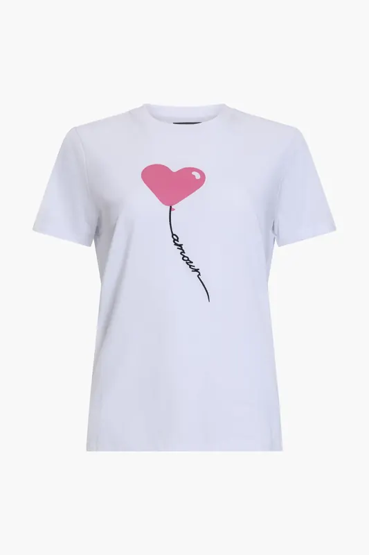 French Connection Balloon Amour White/pink Maat: L | Tops Outlet | Dames | Roze